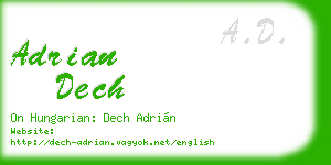 adrian dech business card